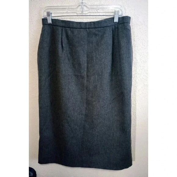 Pendleton Virgin Wool Skirt Midi‎ Straight Pockets Lined Size 14 Made In USA - Picture 1 of 7